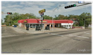 Photograph of the former Gary Johnson Tire facility