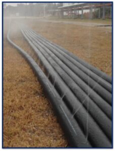 Example of horizontal air sparging well screen for soil vapor extraction